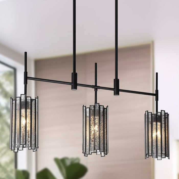 Hemaal 3-Light Black Island Lights
