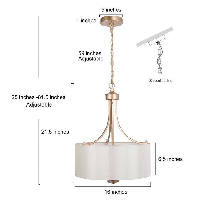 Eclipix 4-Light Gold Chandelier