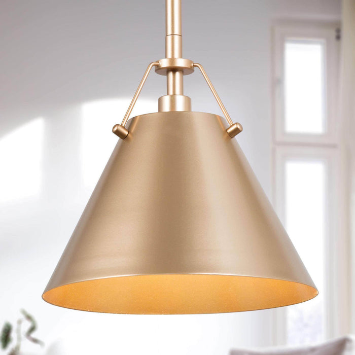 Dashira 1-Light Metal Gold Pendant Light