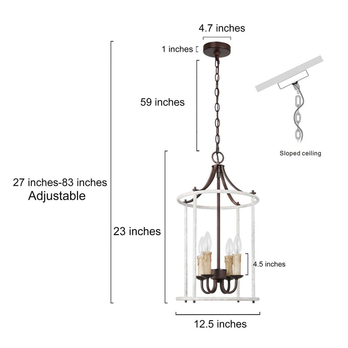 Sivora 4-Light Wood Chandelier