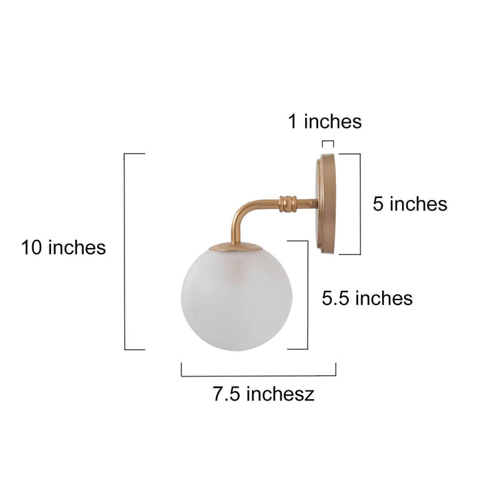 Thalum 1-Light White And Gold Wall Sconce