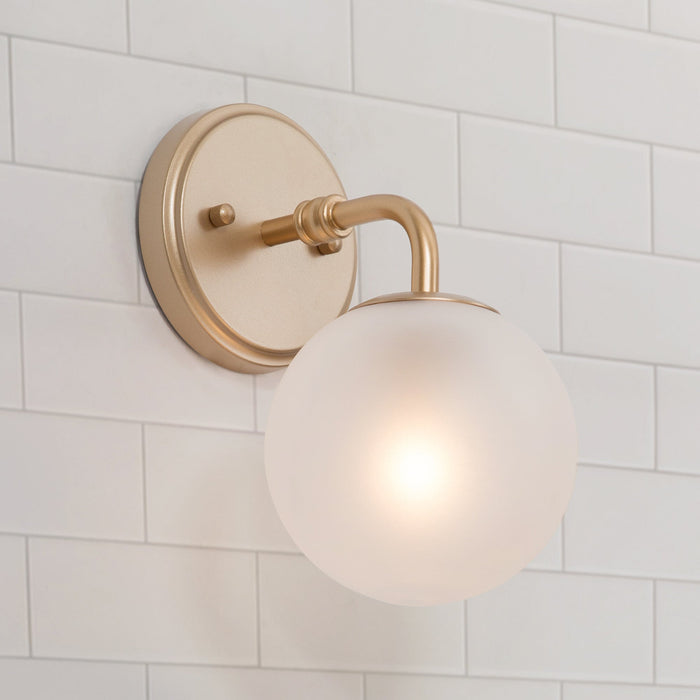 Thalum 1-Light White And Gold Wall Sconce