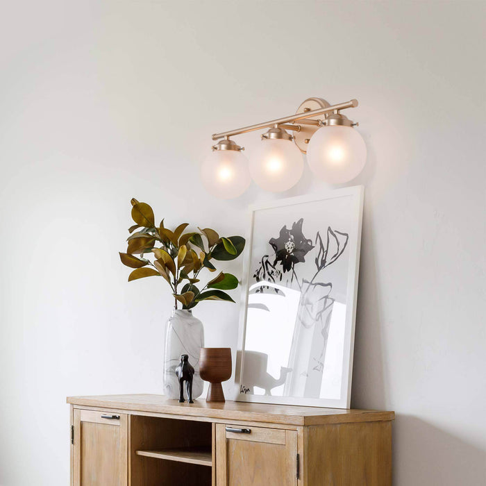 Lacorin 3-Light Gold Bathroom Vanity Light