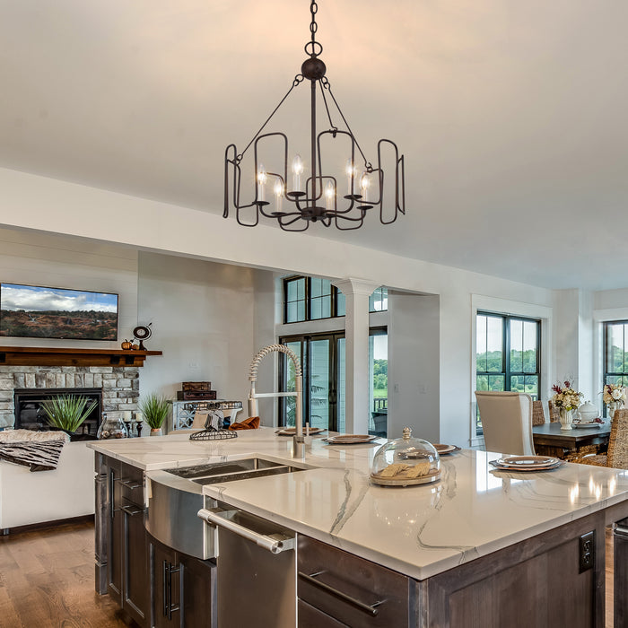 Penmor 6-Light Rust Chandelier