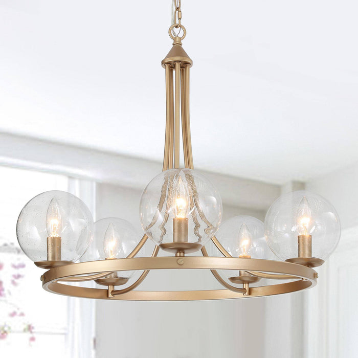Elvinea 5-Light Gold Chandelier