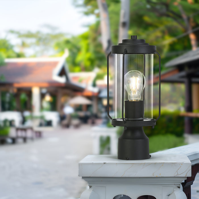 Bovenel 1-Light Black Outdoor Post Light