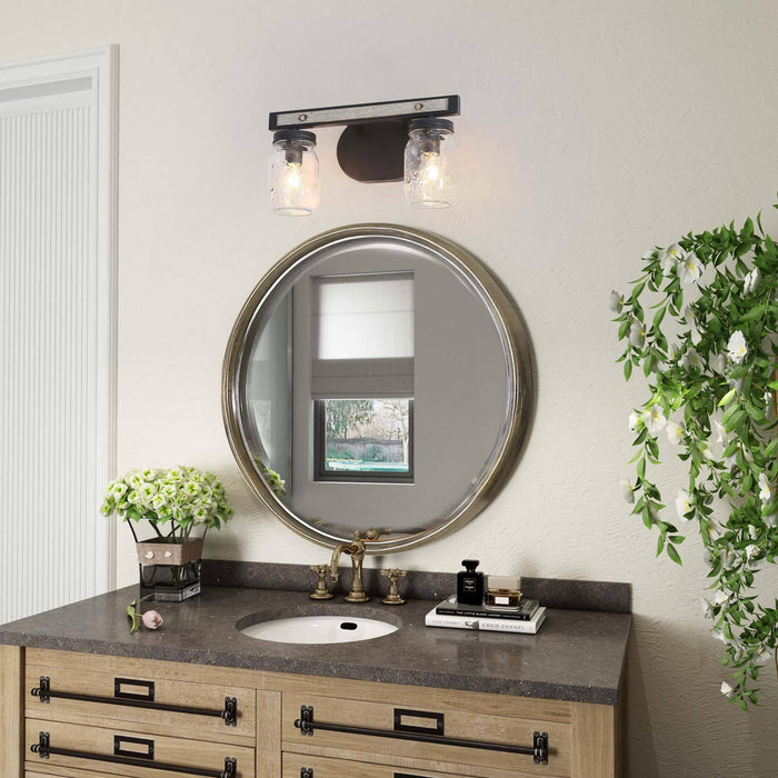 Alinet 2-Light Wood Bathroom Vanity Light