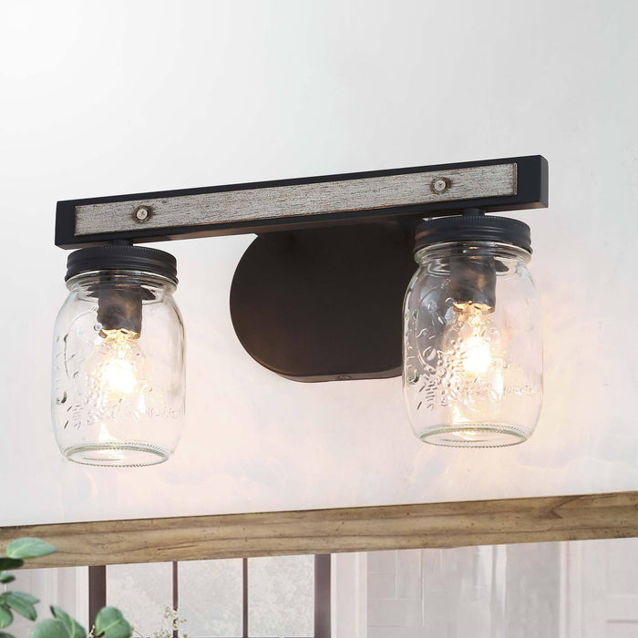 Alinet 2-Light Wood Bathroom Vanity Light