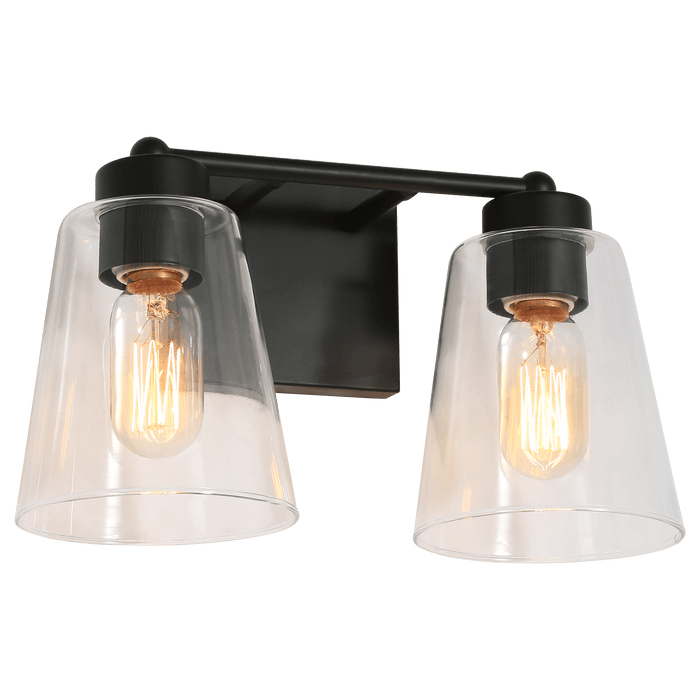 Zyrelis 2-Light Black Bathroom Vanity Lights