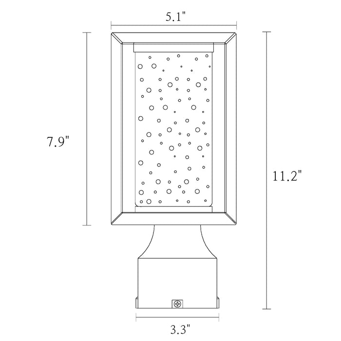 Sebelle 1-Light Black Outdoor Post Light