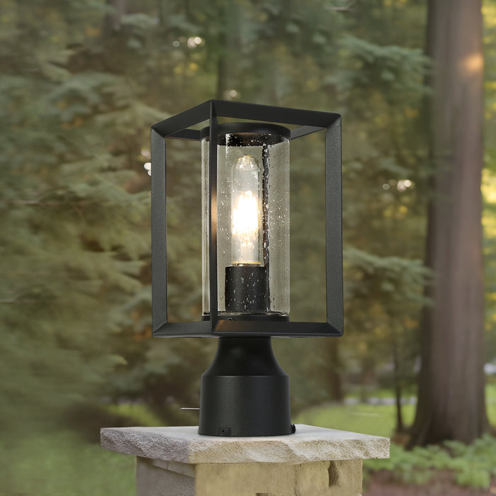 Sebelle 1-Light Black Outdoor Post Light