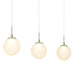 3-Light LED Gold Frosted Glass Island Chandelier - Belles Lighting