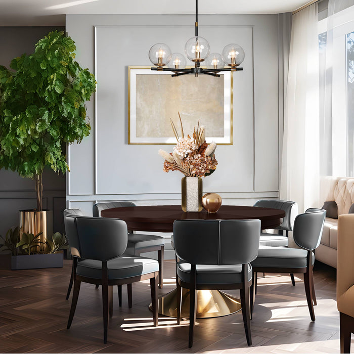 Amiry 5-Light Black And Brass Chandeliers