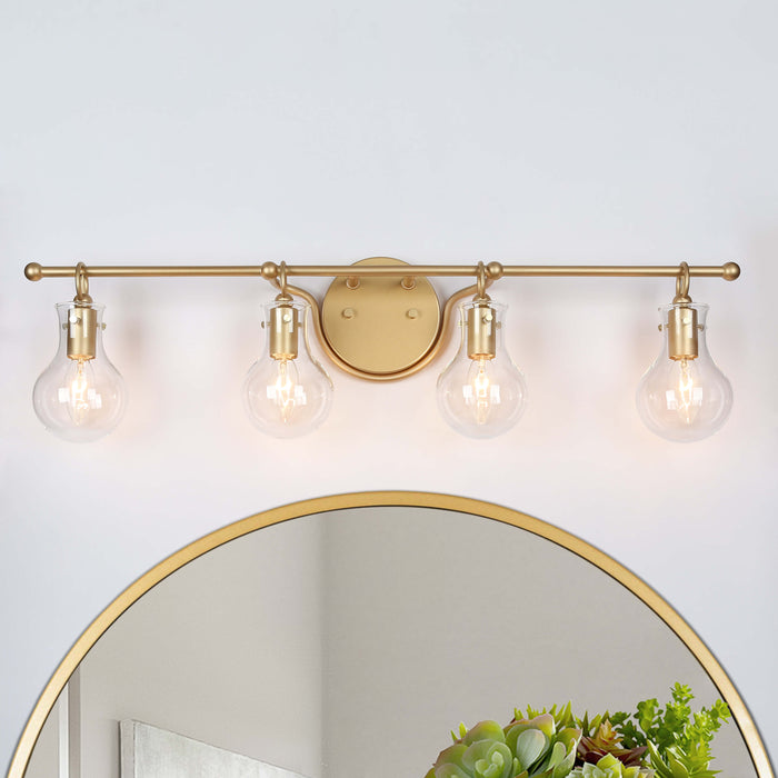 Phospa 4-Light Gold Bathroom Vanity Light