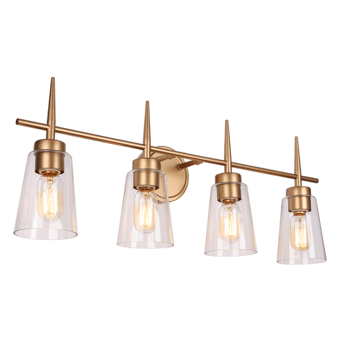 Barbau 4-Light Gold Bathroom Vanity Light