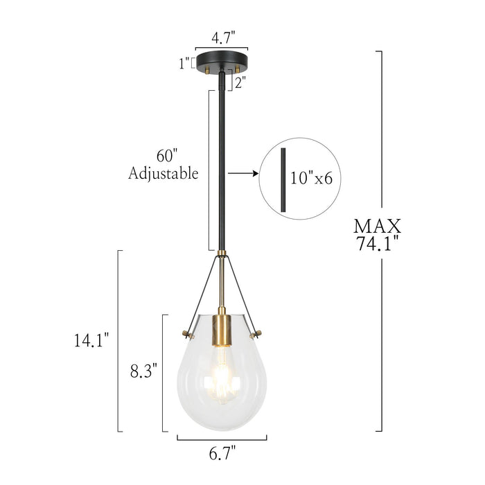 Colby 1-Light Brass Pendant Lights