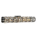 3-Light Bath Vanity Light Black Crystal Wall Lights - Belles Lighting