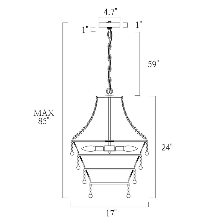 Sigrid 4-Light Gold Chandelier