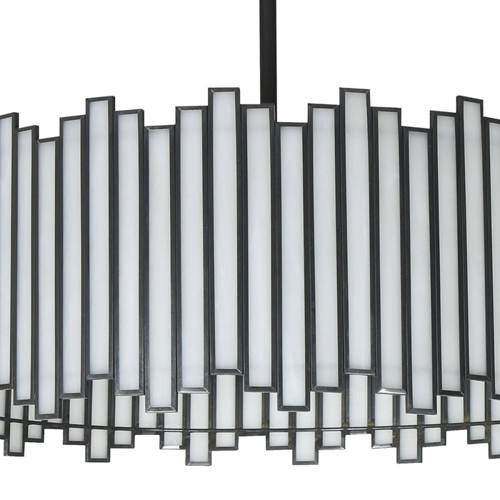 Hemaal 4-Light Black and White Chandeliers