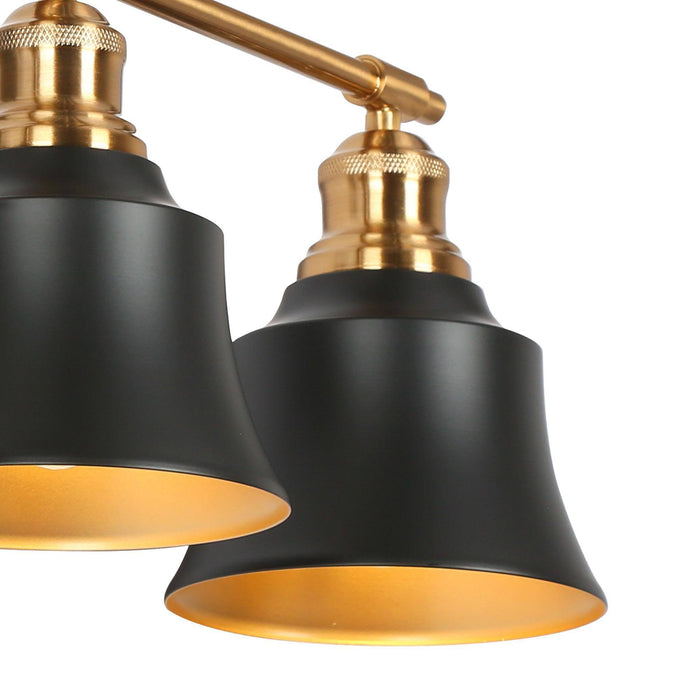 Webana 4-Light Black and Brass Bathroom Vanity Light