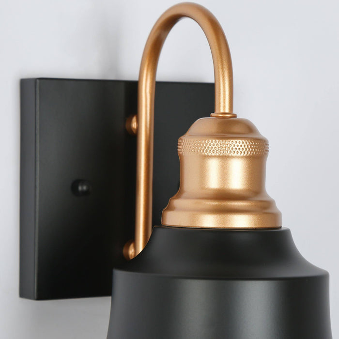 Aphotes 1-Light Black and Gold Wall Sconce