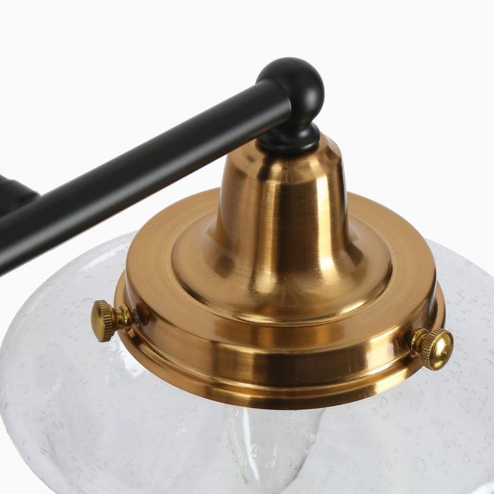 Getara 4-Light Black and Brass Bathroom Vanity Light