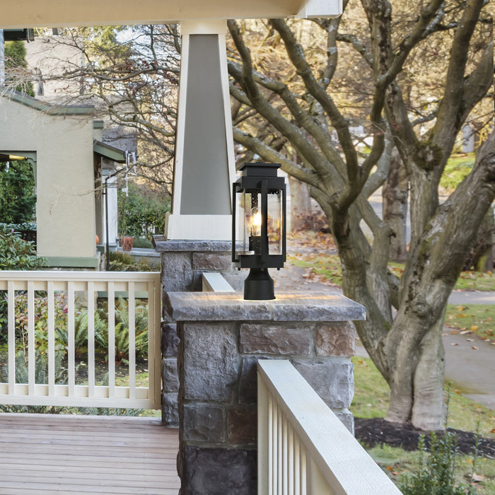Zorvian 1-Light Black Outdoor Post Light