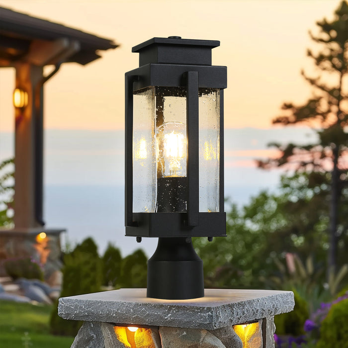 Zorvian 1-Light Black Outdoor Post Light