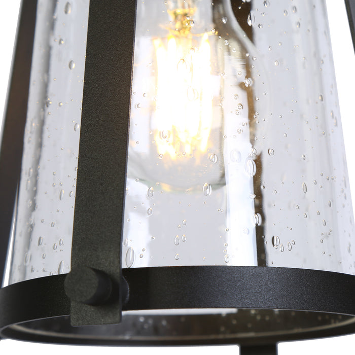 Veyna 1-Light Black Outdoor Pendant Light