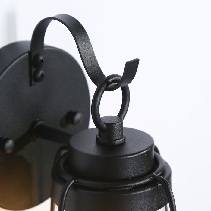 Veylira 1-Light Black Outdoor Wall Light