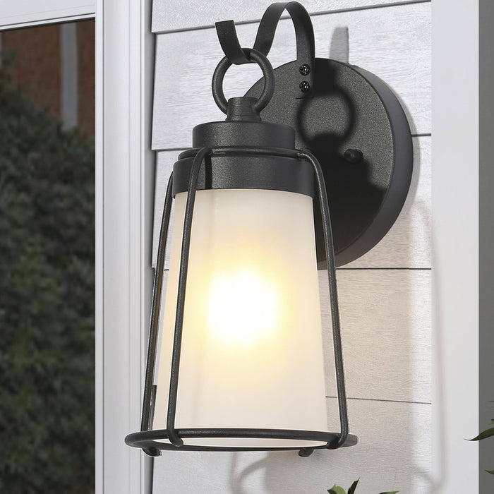 Rupert 1-Light Black Outdoor Wall Light