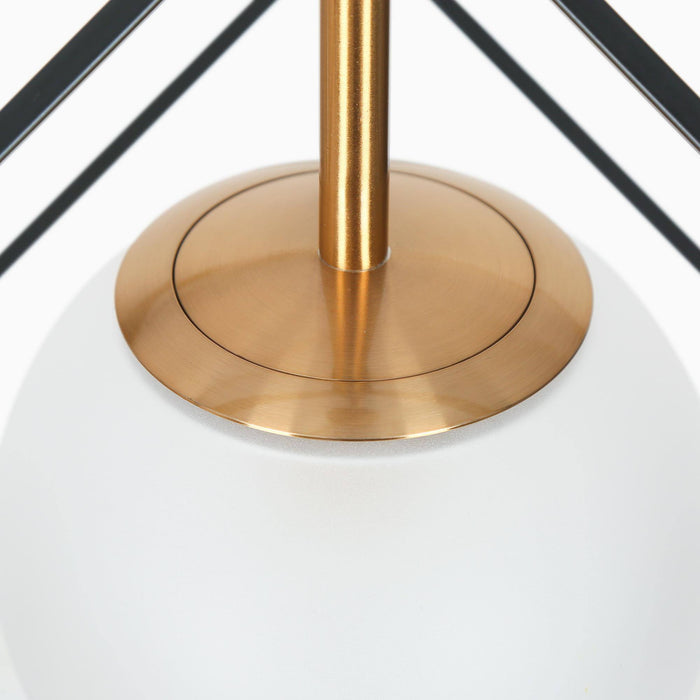 Ramela 1-Light Black and Brass Pendant Light