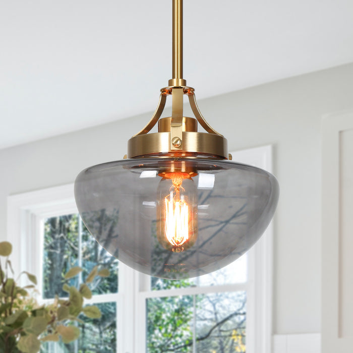 Astraya 1-Light Brass Pendant Light
