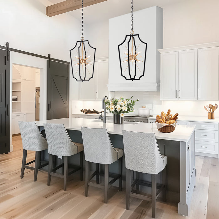 Vicuna 6-Light Gold Chandelier