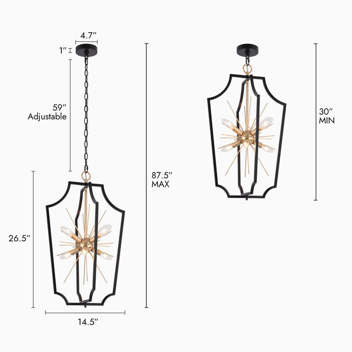 Vicuna 6-Light Gold Chandelier