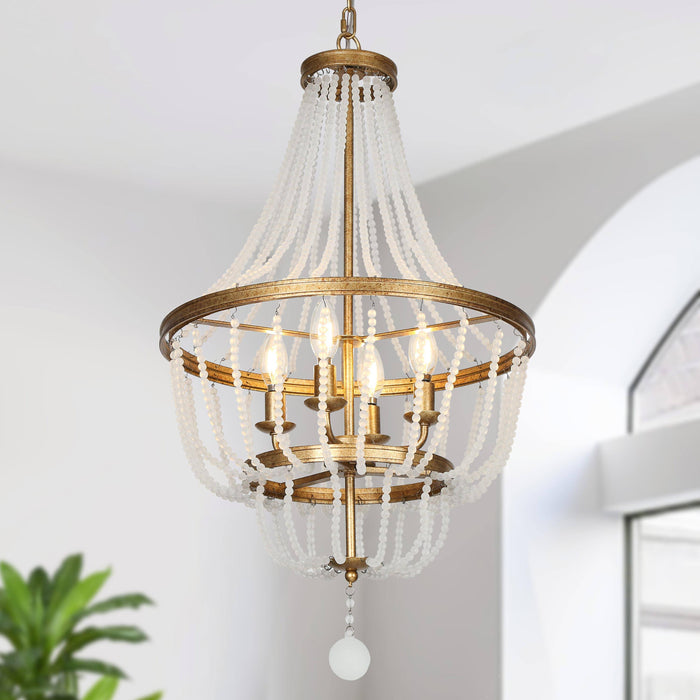 Nivora 4-Light Gold Chandelier