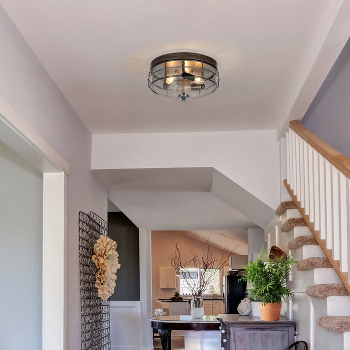Blaarly 3-Light Wood Flush Mount Light