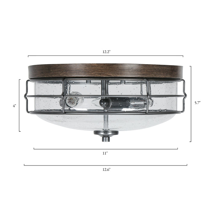 Blaarly 3-Light Wood Flush Mount Light