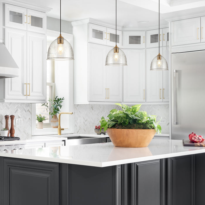Defmora 1-Light Brass Pendant Light