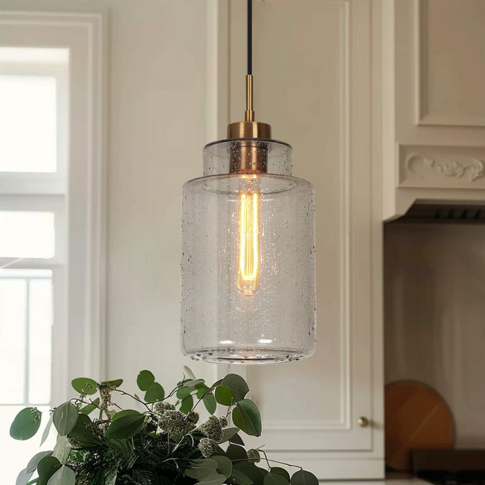 Hedish 1-Light Brass Pendant Light
