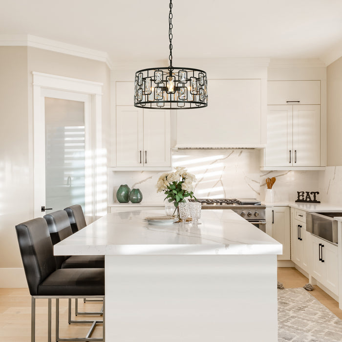 Akinea 4-Light Black Chandelier