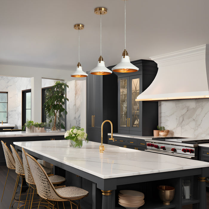 Tencan 1-Light Brass Pendant Light