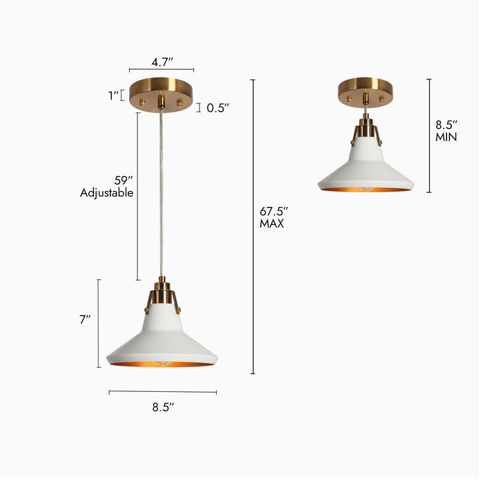 Tencan 1-Light Brass Pendant Light