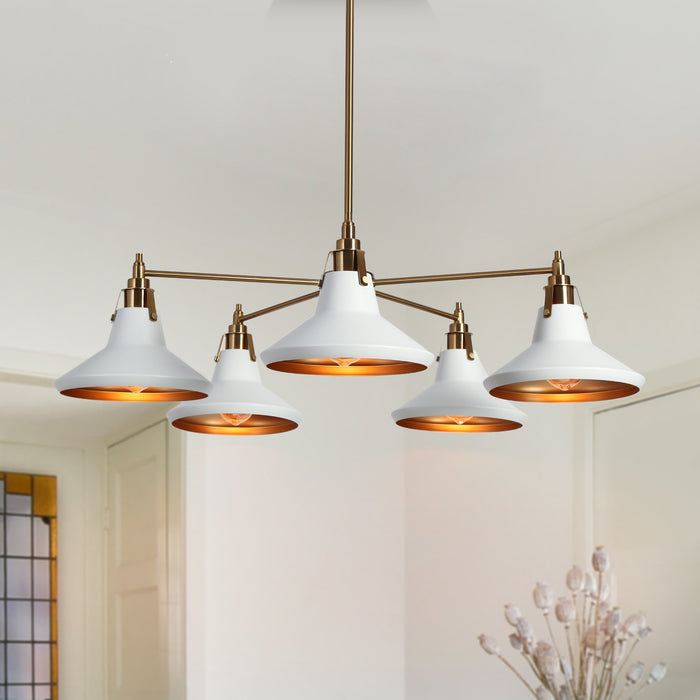 Tencan 5-Light Gold Chandelier