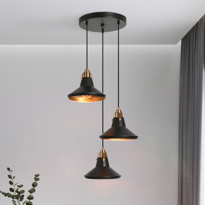 Parhic 3-Light Brass Chandelier