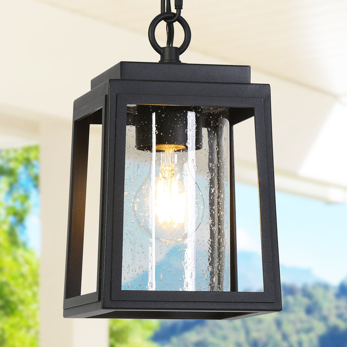 Carlio 1-Light Black Outdoor Pendant Light