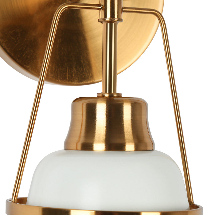 Veylian 1-Light Black and Brass Wall Sconce