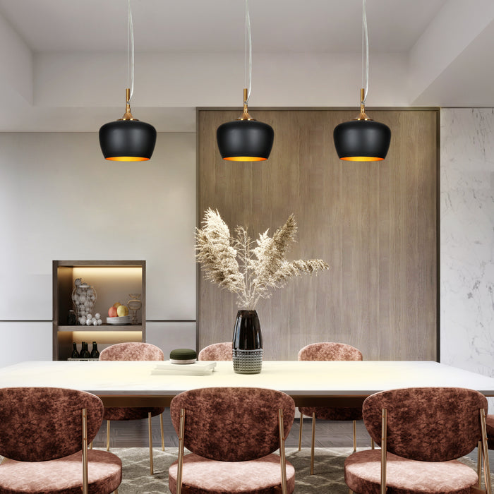 Respla 1-Light Black Pendant Light
