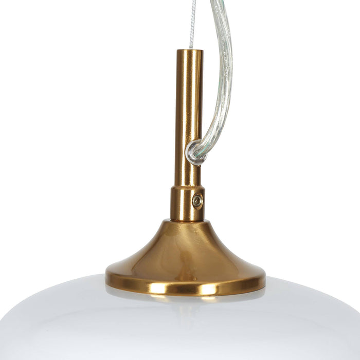 Respla 1-Light Black and Brass Pendant Light