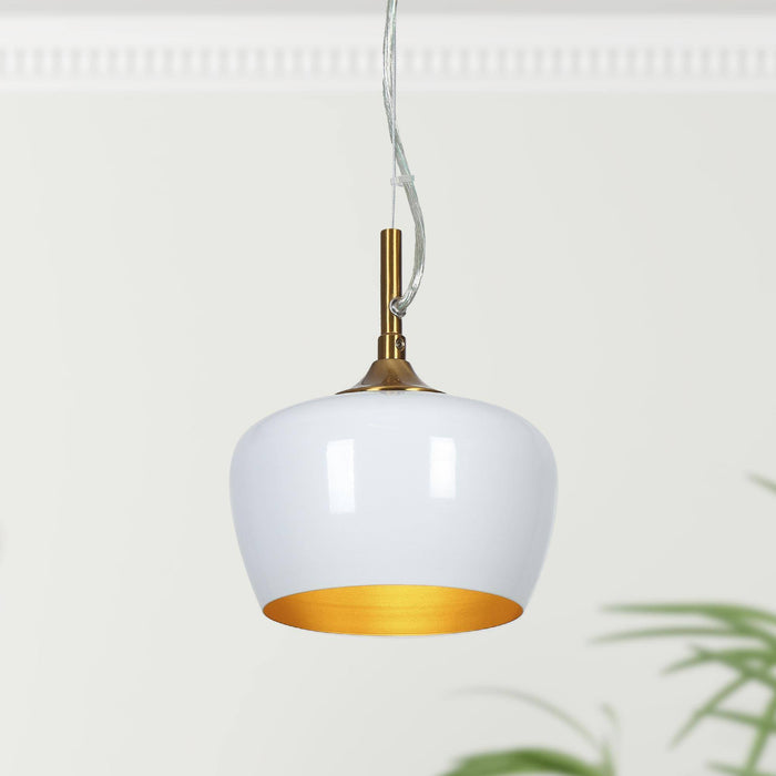 Respla 1-Light Black and Brass Pendant Light